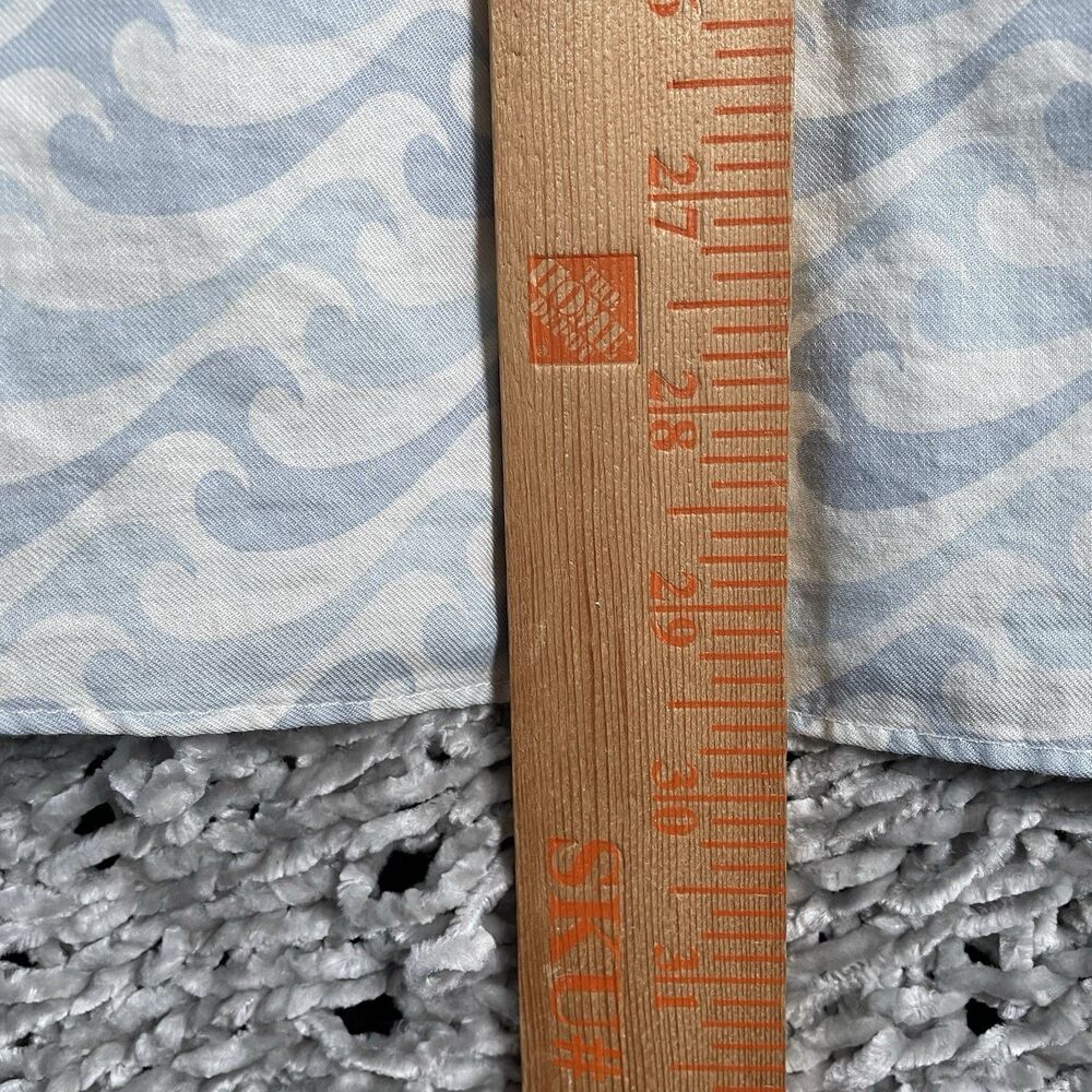 Faherty Playa Shirt Men's XL Blue Short Sleeve Waves Tropical Hawaiian Preppy - Picture 6 of 6